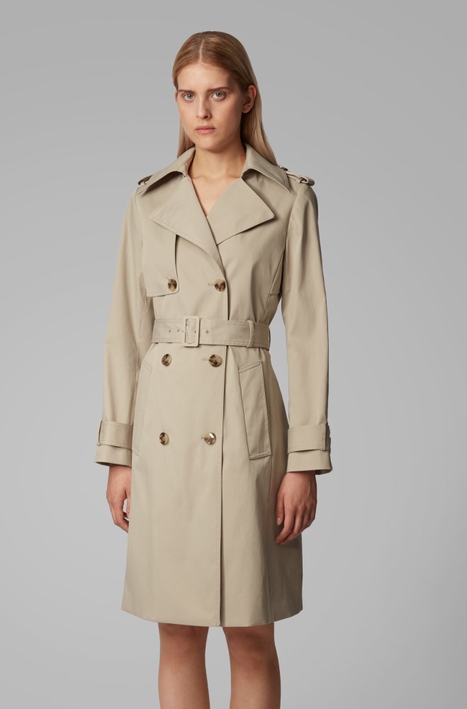 Hugo boss slim on sale fit trench coat